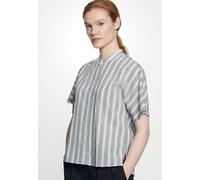 Regular fit Stehkragenbluse Streifen Grau 44 (60.129091-0035-44)