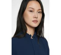 Regular fit Stehkragenbluse Uni Blau 38 (60.129262-0019-38)