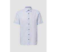 Regular Fit: Strukturiertes Kurzarmhemd aus Baumwolle mit Kentkragen L blau 2165427.53K3.L
