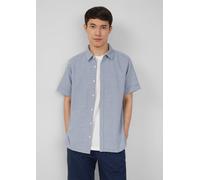 Regular Fit: Strukturiertes Kurzarmhemd aus Baumwolle mit Kentkragen L blau 2165427.54K2.L