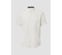 s.Oliver Regular Fit: Strukturiertes Kurzarmhemd mit Kentkragen