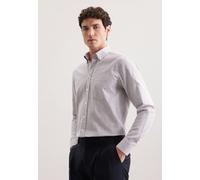 Seidensticker Regular Fit Flanellhemd grau, Kariert