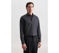 Seidensticker Flanellhemd Herren Regular Fit Baumwolle grau, 42
