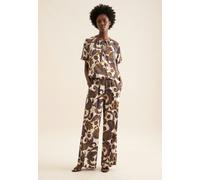 Culotte SEIDENSTICKER "Schwarze Rose", Damen, Gr. 36, Normalgrößen, blau, 100% Viskose, Paisley, Hosen Culotte (94552537-36) blau