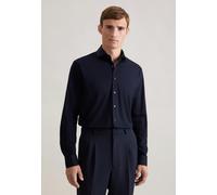 Seidensticker Jerseyhemd Herren Regular Fit Baumwolle blau, 43