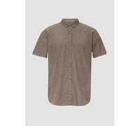 Regular: Kurzarmhemd mit All-over-Print S braun 2147785.85A0.S