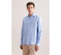 Regular Leinenhemd Uni Blau 45 (01.850039-0012-45)