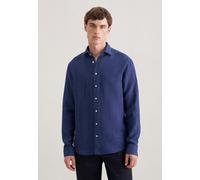 Regular Leinenhemd Uni Blau 48 (01.850039-0015-48)