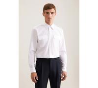 Seidensticker Regular Fit Pilotenhemd weiss, Einfarbig