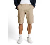 Cargoshorts TOM TAILOR, Herren, Gr. 36, N-Gr, beige mini, Web, Obermaterial: 98% Baumwolle, 2% Elasthan, unifarben, regular fit kniefrei, Hosen, mit Stretch (34899056-36) beige mini