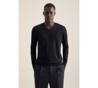 Seidensticker Pullunder 'Schwarze Rose' Herren V-Ausschnitt 100% Wolle Regular Fit L Dunkelblau