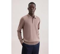 Strickpullover SEIDENSTICKER "Schwarze Rose", Herren, Gr. XL, pecan, 100% Wolle, unifarben, regular fit, Pullover Strickpullover, 1/1 Kragen Uni (56576859-XL) pecan