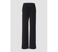 s.Oliver RED LABEL Regular Fit Weite Hose im Scuba-Look in Black, Größe 38