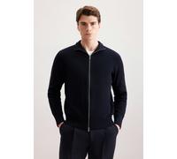 Regular Strick-Jacke Uni Blau XL (01.140012-0019-XL)