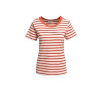 Smith&Soul - Regular T-Shirt Interlock Striped mandarin red - Gr. - XS