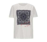 Rundhalsshirt SMITH & SOUL, Damen, Gr. M, marine, Single Jersey, Material: 100% Baumwolle, bedruckt, regular fit normal, Rundhals, eingesetzt gerader Abschluss, Shirts Rundhalsshirt, aus Baumwolle (76