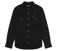 Lee Jeans Langarmhemd Regular Western – Herren, Regular Fit, 100% Baumwolle, Schwarz, Gr. L