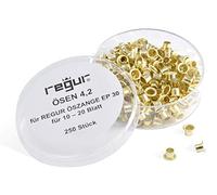 REGUR Ösen 4,2mm für EP 30 Stanz- und Ösenzange, 250 Stück für 10 - 20 Blatt für Verträge, zum Präsentieren, Reparieren, Basteln, Verzieren.