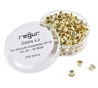 REGUR Ösen 5,2mm für EP 30 Stanz- und Ösenzange, 250 Stück für 20 - 30 Blatt für Verträge, zum Präsentieren, Reparieren, Basteln, Verzieren.