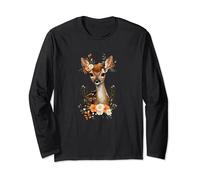 Reh Hirsch T-Shirt Damen Trachtenshirt Dirndl Shirt Trachten Langarmshirt