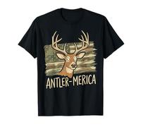 Rehjagd Camo Amerikanische Flagge - Buck USA T-Shirt