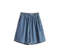 REHJJDFD Lässige Denim-Shorts für Damen, hohe Taille, locker, bequem, kurze Jeans für Damen, hellblau, Medium