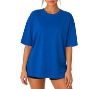 Reichstadt Damen Oversize T-Shirt Baumwolle Locker & Atmungsaktiv | Basic Shirt mit Kurzarm, Rundhalsausschnitt, lässiger Schnitt, bequeme Passform, modischer Look für Alltag