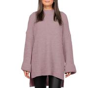 Reichstadt Damen Oversized Strickpullover 25RSW067 Taupe One Size