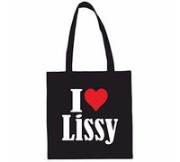 Reifen-Markt Tasche I Love Lissy Größe 38x42 Farbe Schwarz Druck Weiss