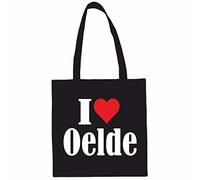 Reifen-Markt Tasche I Love Oelde Größe 38x42 Farbe Schwarz Druck Weiss
