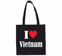 Reifen-Markt Tasche I Love Vietnam Größe 38x42 Farbe Schwarz Druck Weiss