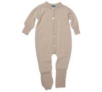 Reiff Baby Overall/Schlafanzug Frottee, 70% Merino-Schurwolle kbT. / 30% Seide (62/68, Natur)