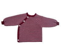Reiff Baby-Schlüttli aus Bio-Merinowolle - kuschelige Strickjacke mit Knöpfen - Größe 62-68 - Farbe Beere/rosa