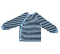 Reiff Baby-Schlüttli aus Bio-Merinowolle - kuschelige Strickjacke mit Knöpfen - Größe 62-68 - Farbe Lagune/fels