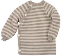 Reiff Baby-Schlüttli aus Bio-Merinowolle - kuschelige Strickjacke mit Knöpfen - Größe 62-68 - Farbe Savanne/Natur