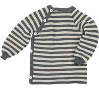 Reiff Baby-Schlüttli aus Bio-Merinowolle - kuschelige Strickjacke mit Knöpfen - Größe 74-80 - Farbe Fels-Natur