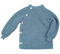 Reiff Baby-Schlüttli aus Bio-Merinowolle - kuschelige Strickjacke mit Knöpfen - Größe 86-92 - Farbe Aqua