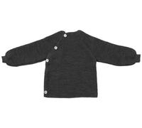 Reiff Baby-Schlüttli aus Bio-Merinowolle - kuschelige Strickjacke mit Knöpfen - Größe 86-92 - Farbe Fels