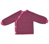 Reiff Baby-Schlüttli aus Bio-Merinowolle - kuschelige Strickjacke mit Knöpfen - Größe 86-92 - Farbe Pink/fels