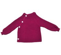 Reiff Relax 20170 - Kinitted Sweater Plain (Schluttli) Merino Wool (organic) berry, Size:62/68 (2-6 months)