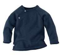 Reiff Strickwaren Baby Jacke Schlüttli Wolle Seide marine Gr.62-68
