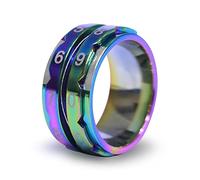 KnitPro KP10436 Row Counter: Rainbow: Ring Size 12, Rostfreier Stahl