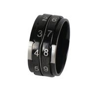 Reihenzähler Ring Schwarz hypoallergen in verschiedenen Größen 21,4 mm