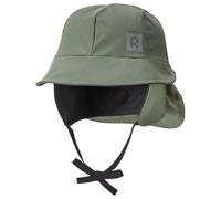 Reima Kinder Regenhut Rainy, wasserdichte Kopfbedeckung mit Ohrenschützer und Reflektoren, Unisex Regenbekleidung für Mädchen und Jungen Greyish green 46
