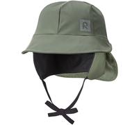 Reima Kinder Regenhut Rainy, wasserdichte Kopfbedeckung mit Ohrenschützer und Reflektoren, Unisex Regenbekleidung für Mädchen und Jungen Greyish green 46