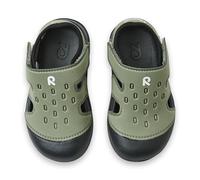 Reima Koralli Sandalen für Kinder - wasserabweisende Sandalen für Mädchen und Jungen mit Klettverschluss, leicht, flexible EVA-Laufsohle, breiter Zehenschutz, maschinenwaschbar - Greyish green, 026