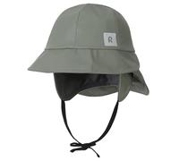 Reima Kinder Regenhut Rainy, wasserdichte Kopfbedeckung mit Ohrenschützer und Reflektoren, Unisex Regenbekleidung für Mädchen und Jungen Greyish green 46