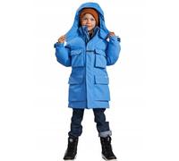 Reima Reimatec Luja (5100267B-6390) Kinder-Winterjacke mit Kapuze, wasserdicht, blau, winddicht, mit Taschen, warm, bequem, Größe 134