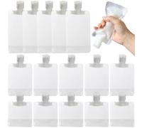 Reise-Flüssigkeitsbeutel 15 Stück 30/50/100 ml tragbare Reisebeutel für Toilettenartikel auslaufsichere nachfüllbare kleine Behälter für Lotion Seifenflüssigkeiten Behälter in Reisegröße