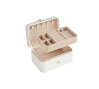 Reise-Juwelkästchen kleines Etui für Schmuckzubehör Aufbewahrung Schmuck mit 2 Ebenen tragbar